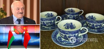 Minister obrony Chin wręcza Łukaszence zestaw filiżanek: sieć się śmieje. Wideo