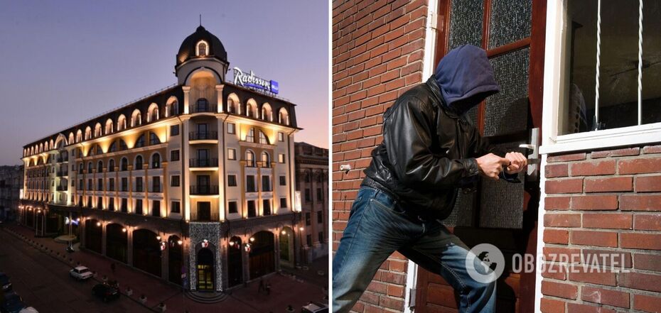 Thieves often break into a hotel