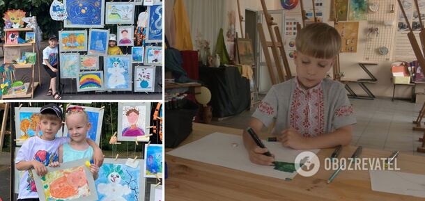'For Ukraine's victory': 5-year-old boy from Cherkasy region sells his paintings to help AFU. Photo and video