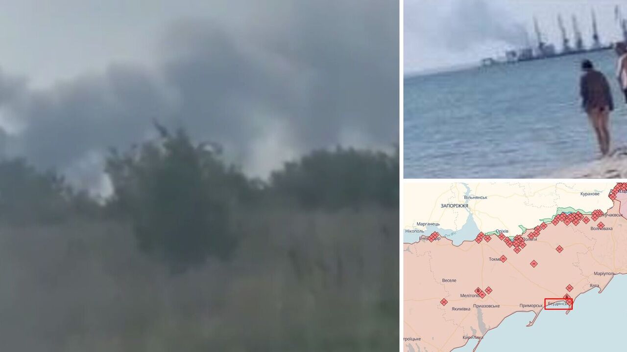 Pożar w pobliżu okupowanego Berdiańska: unosi się dym. Zdjęcia i wideo