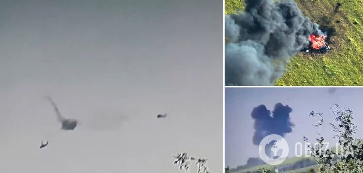 The "bird" was eliminated: a new video of the downing of a Ka-52 near Robotyno has appeared