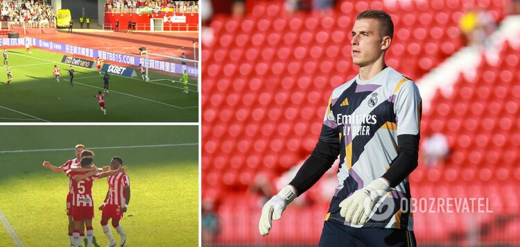 Lunin conceded in the 3rd minute in his 'last' match for Real Madrid. Video