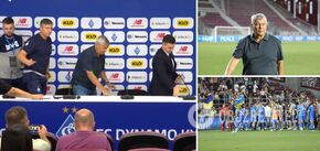 Grecy na "Azowie - bohaterowie Ukrainy" wywołali skandal. W odpowiedzi Lucescu wstał i opuścił konferencję prasową