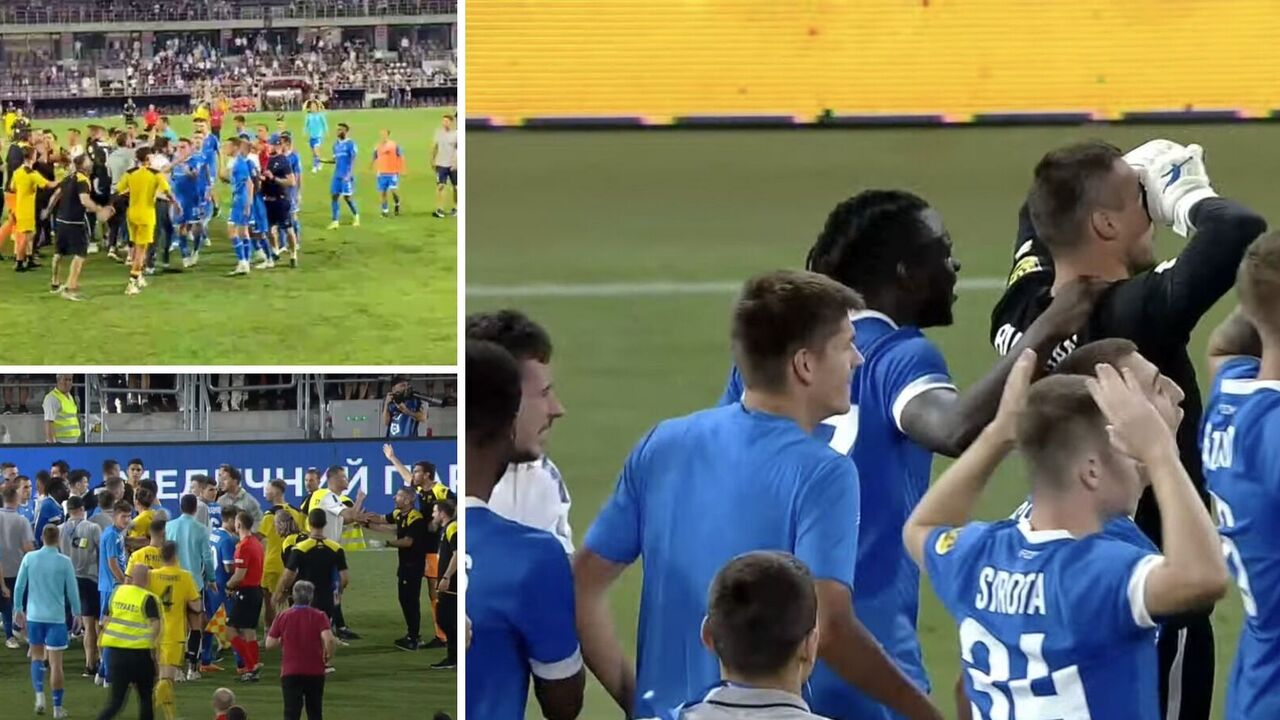 Aris players scuffled with Dynamo after the match because of revenge for Azov. Video