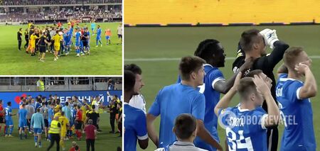 Aris players scuffled with Dynamo after the match because of revenge for Azov. Video