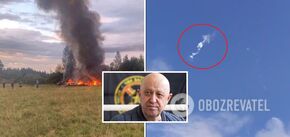 The crash of Prigozhin's plane was caught on video