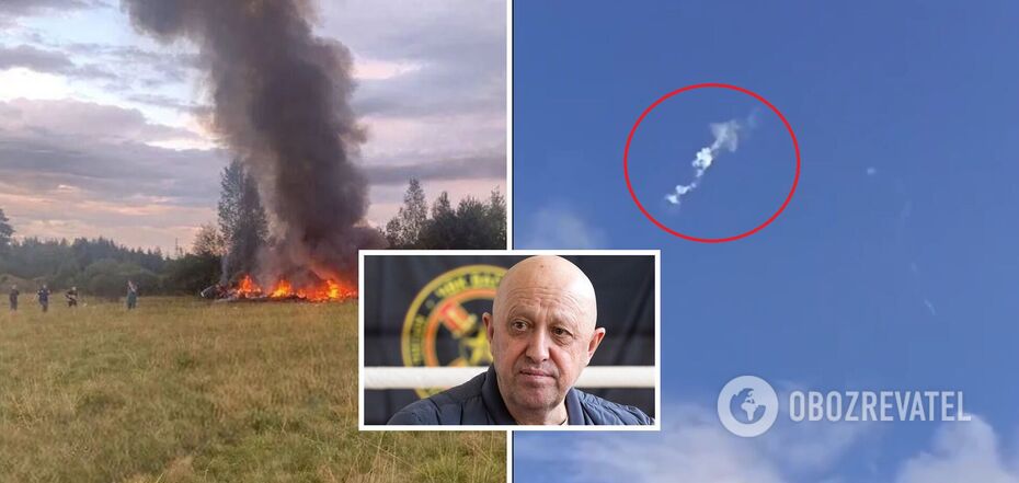 The crash of Prigozhin's plane was caught on video