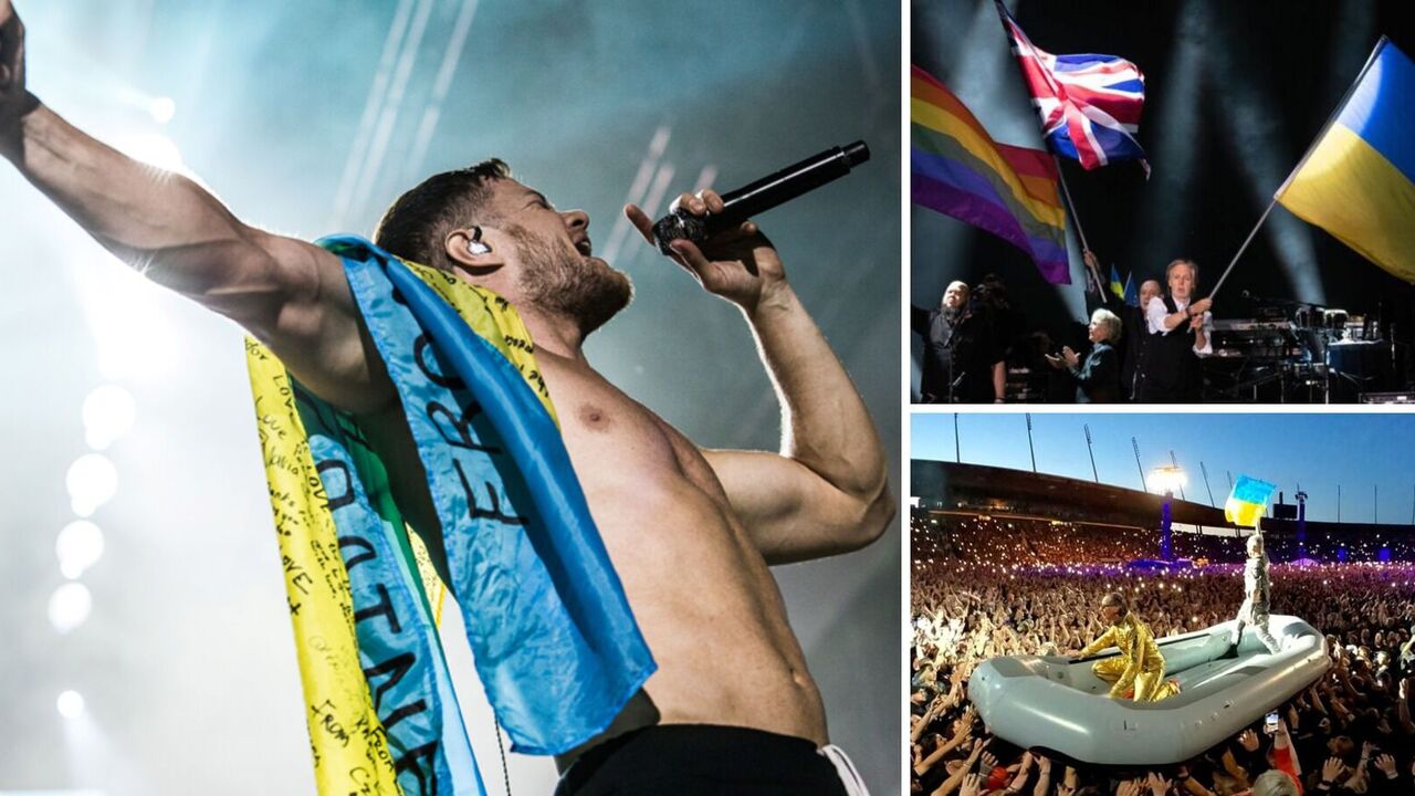 Paul McCartney, Rammstein i inni: światowe gwiazdy, które podniosły flagę Ukrainy na swoich koncertach. Zdjęcia i wideo