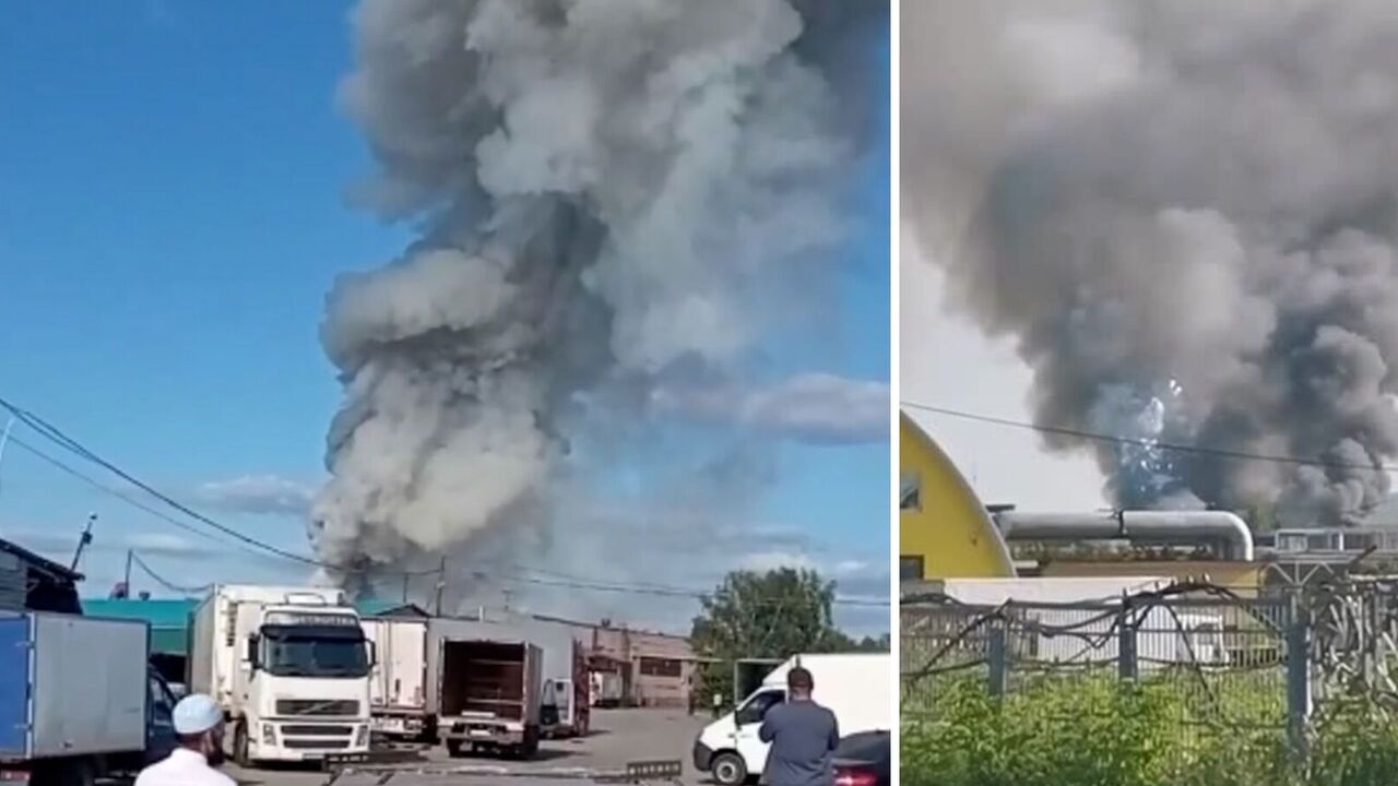 Wielki pożar w magazynie pirotechnicznym w Kemerowie w Rosji: budynek się zawalił. Wideo