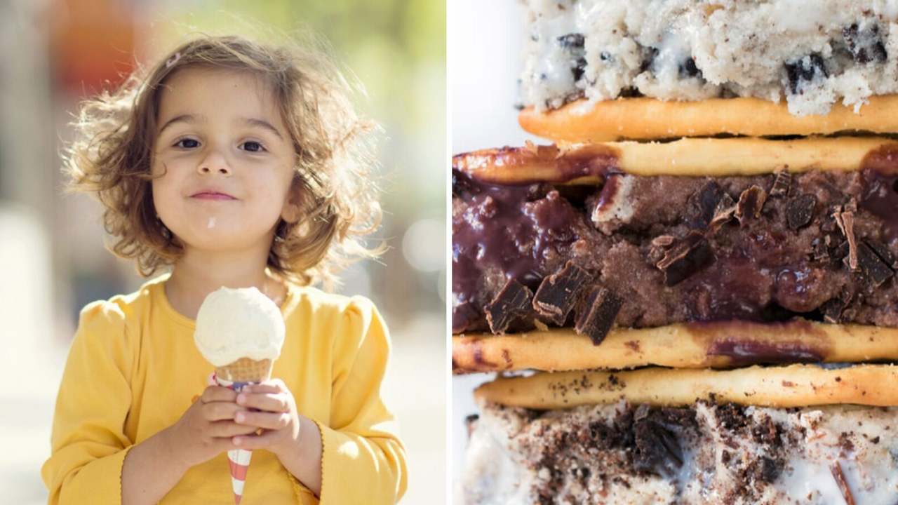 Delicious homemade ice cream with cookies that is easy to eat
