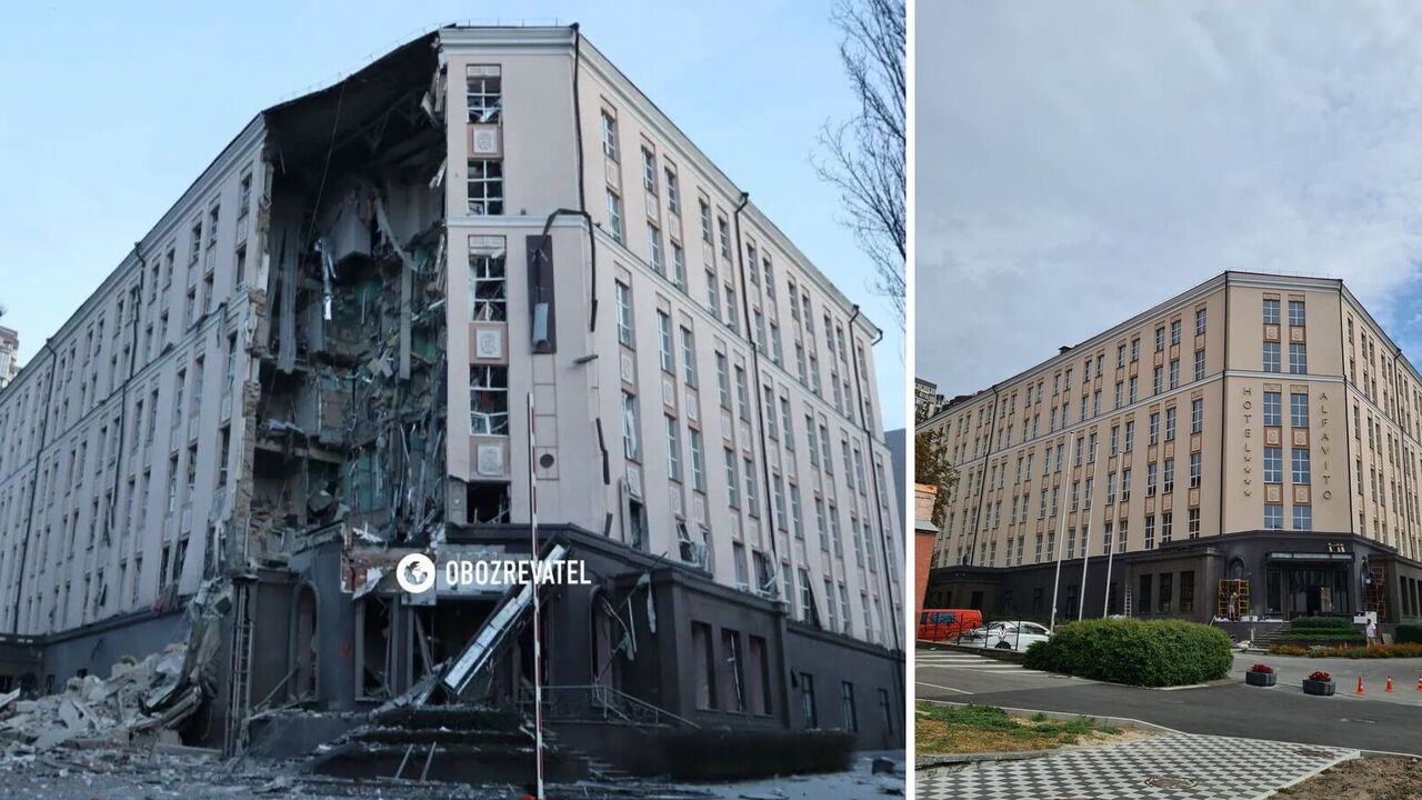 The hotel was restored in 8 months