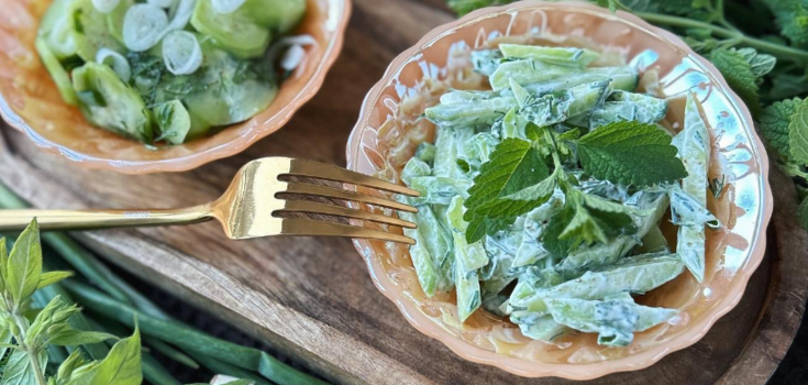Salad "Miseria" with cucumbers and greens without mayonnaise: an elementary dish