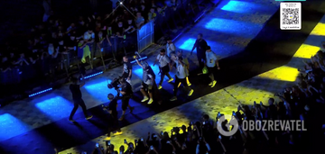 Topór, rogi i "Chwała Ukrainie!". Berinchik zadziwił swoim wyjściem na ring. Wideo