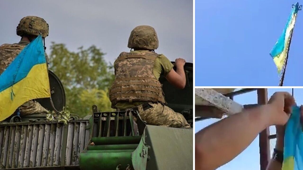 Żołnierze AFU podnieśli ukraińską flagę na lewym brzegu Chersonia. Wideo