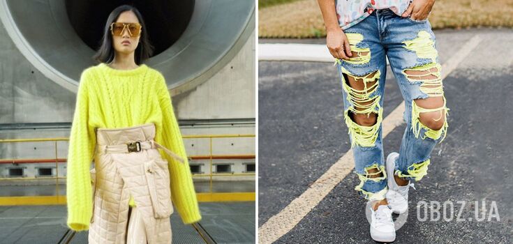 It is better to throw away stretched sleeves and torn jeans