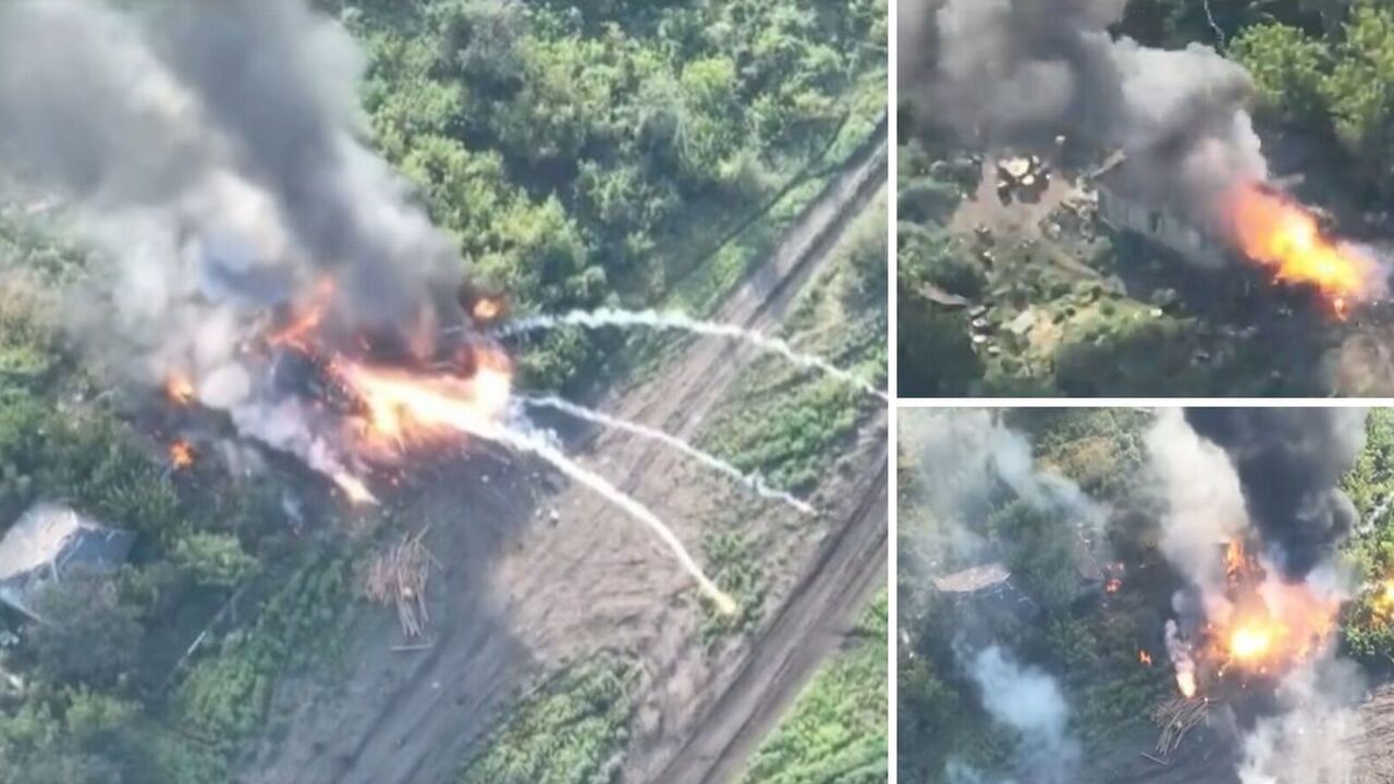Ukrainian Special Forces hit the enemy ammunition train. "Explosive" video