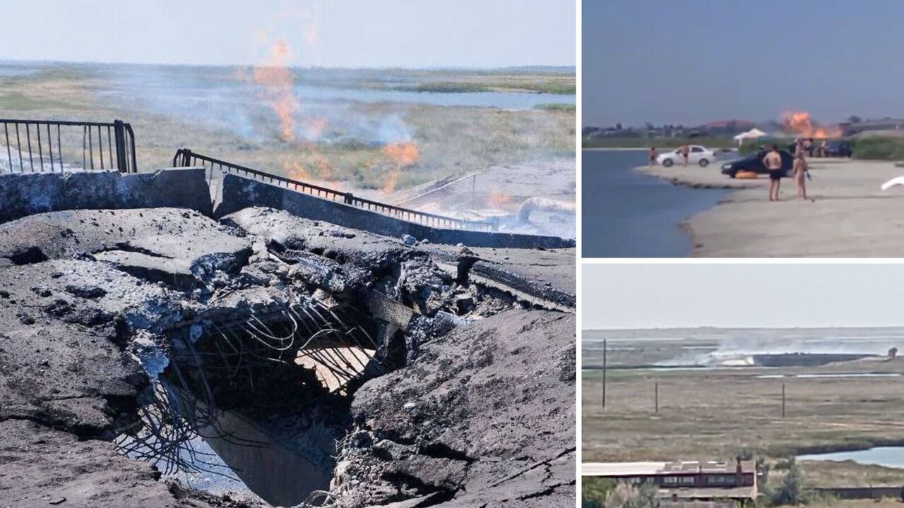 There were explosions in Genichesk, also reported coming over the Chongar bridge. Video
