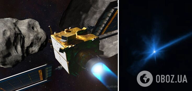 It's worse than thought: the collision of the NASA vehicle with an asteroid scattered its debris for thousands of kilometers. Photo