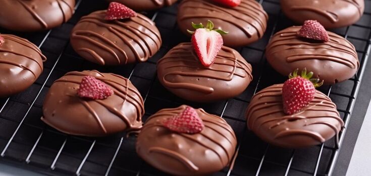 Strawberries with chocolate-covered yoghurt: a trendy dessert went viral