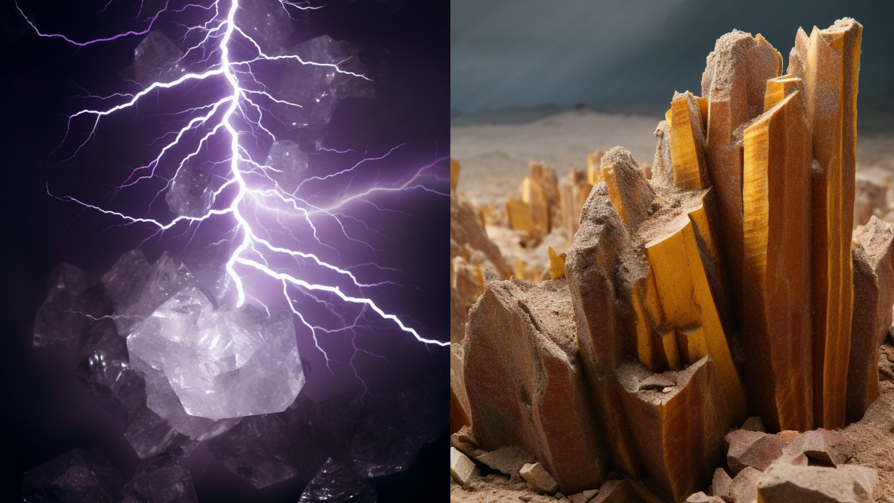 Lightning has created a mineral on Earth for the first time that was previously found only in space