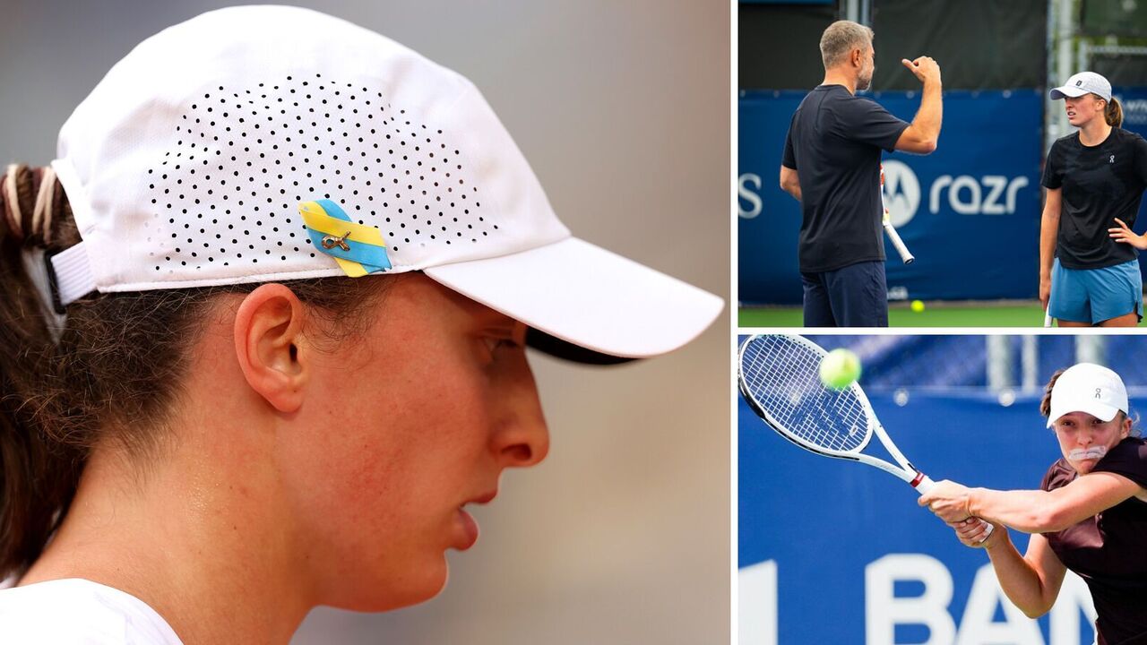 The best tennis player in the world entered the court with her mouth taped and explained why. Photo fact