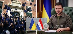 'Presja na Rosję przynosi rezultaty tylko wtedy, gdy jest globalna': Zeleński zwrócił się do studentów wiodących uniwersytetów w Holandii. Wideo