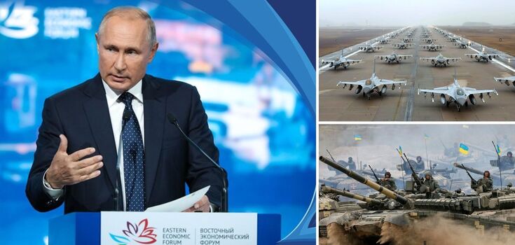 Putin zareagował na F-16 dla Ukrainy, narzekał na "brytyjskie służby wywiadowcze" i zachwycał się stratami AFU: najważniejsze wypowiedzi