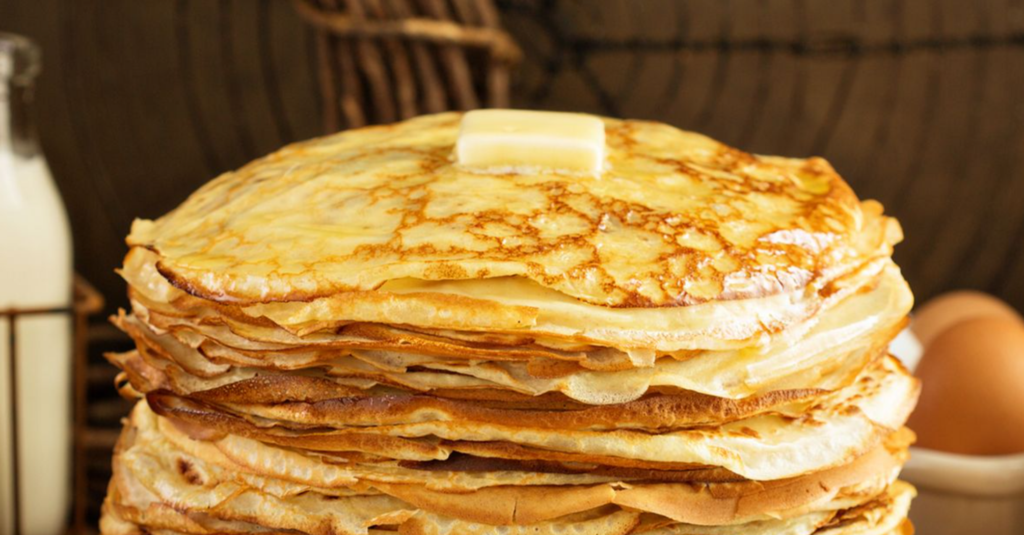 Thin pancakes turn out tough and dry: never cook them like this