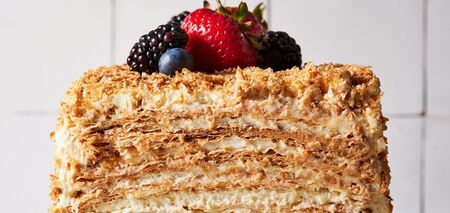Homemade Napoleon cake without dough in a new way