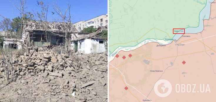 Russians shelled Beryslav in Kherson region: an apartment building damaged, a woman wounded