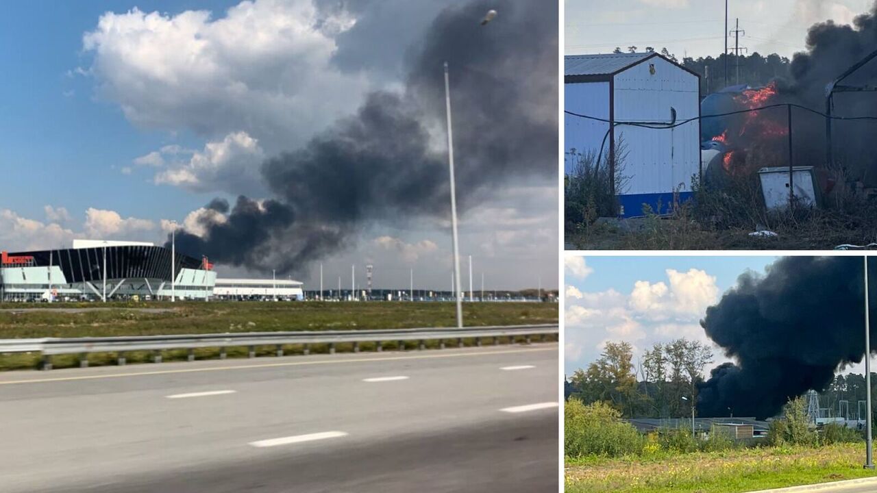 A large-scale fire broke out in an industrial area in Yekaterinburg, Russia: details and photos