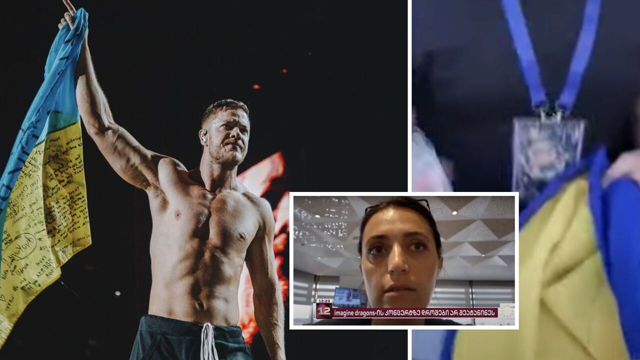 Skandal z Imagine Dragons w Gruzji: kobiecie zakazano rozwinięcia ukraińskiej flagi, ale muzycy nie zareagowali