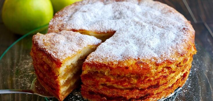 How to make tender apple pie without dough