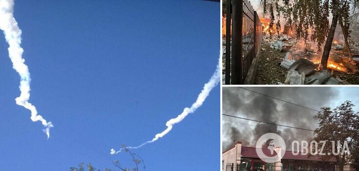 Explosions occurred in Kyiv, causing destruction due to falling debris: a 9-year-old girl is among the victims. Photo