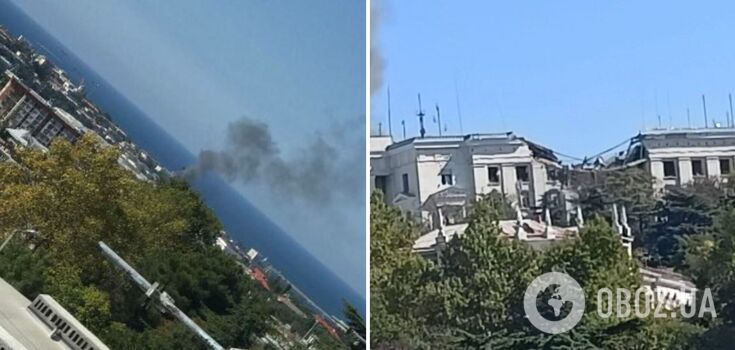 What the Russian Black Sea Fleet Headquarters in Crimea looks like after strike: photos of destruction