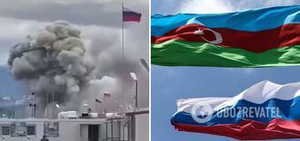 A video showing Azerbaijan's strike on the base of Russian 'peacekeepers' in Nagorno-Karabakh appeared online