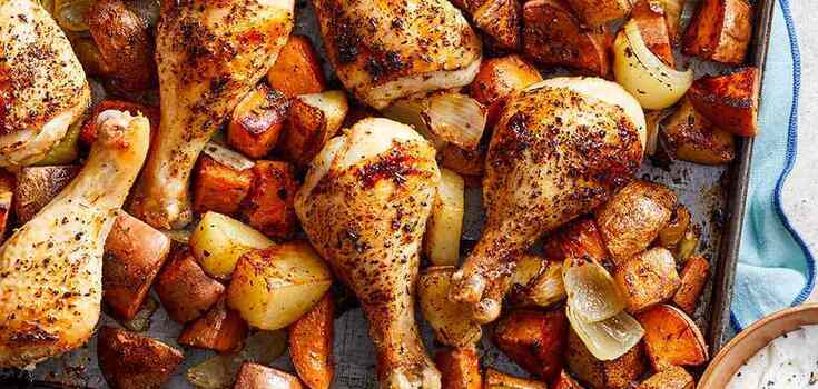Chicken shanks with potatoes for lunch: what delicious sauce to add