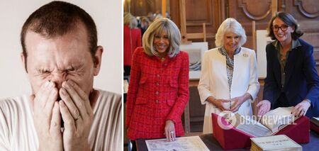 'Silence in the library!' The network was amused by a video in which an unknown person sneezed loudly in the presence of Queen Camilla and Brigitte Macron