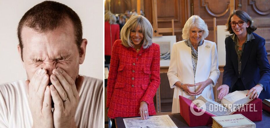 'Silence in the library!' The network was amused by a video in which an unknown person sneezed loudly in the presence of Queen Camilla and Brigitte Macron