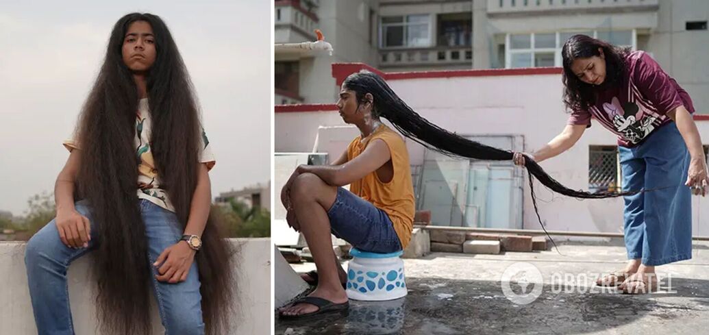 What a 15-year-old boy with the world's longest hair looks like and what the record holder among girls did with her "wealth". Photo.