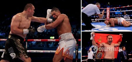 Chinese super heavyweight knocked out British ex-champion everyone frightened Usyk with. Video