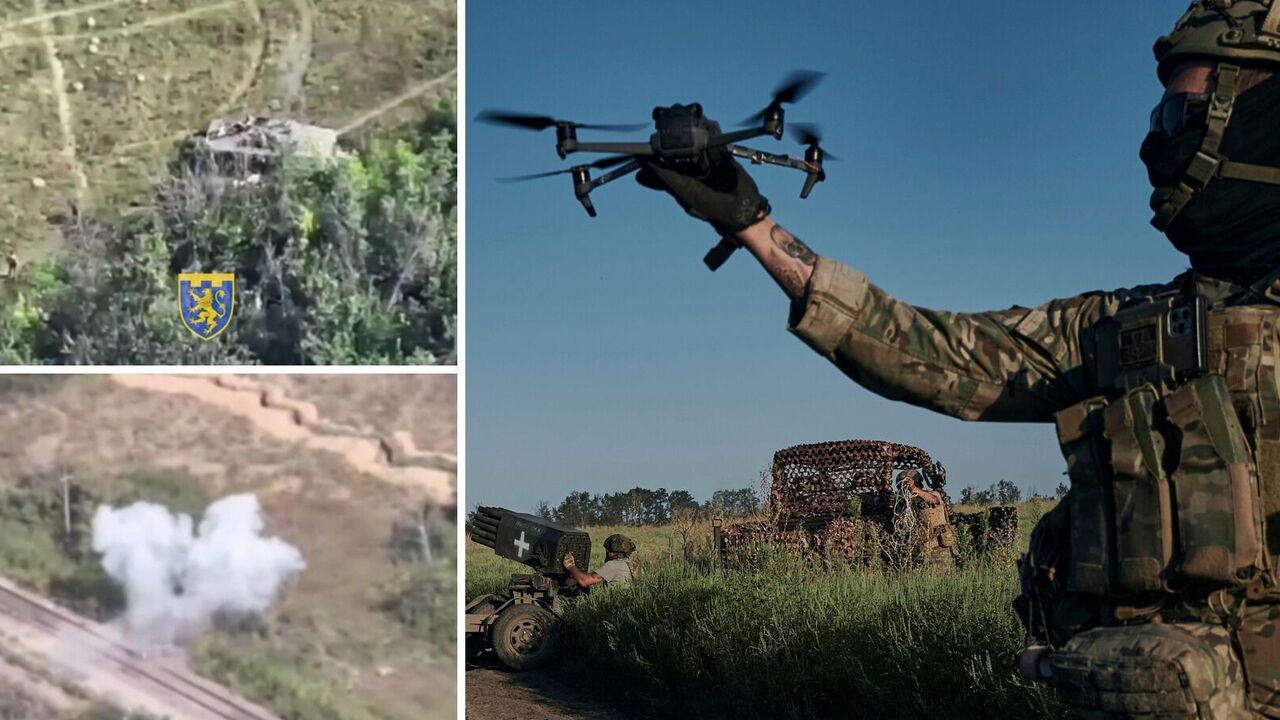 AFU uderza w pozycję strzelecką wroga; dron łapie uciekających okupantów. Wideo