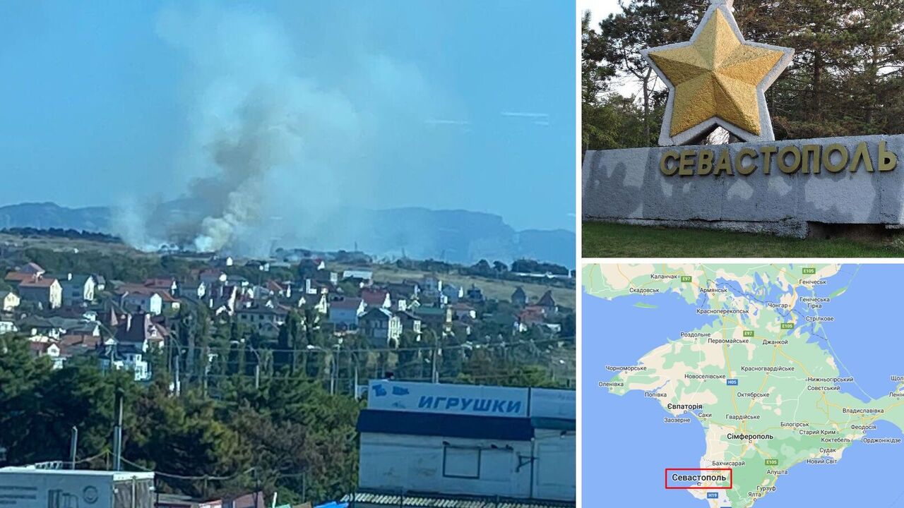 Grass suddenly "caught fire" in Sevastopol during an air raid and an "ATACMS threat". Photo