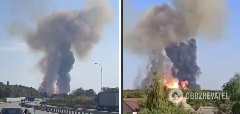 An explosion occurred in Poltava region, smoke rose: an emergency on a gas pipeline was reported. Video