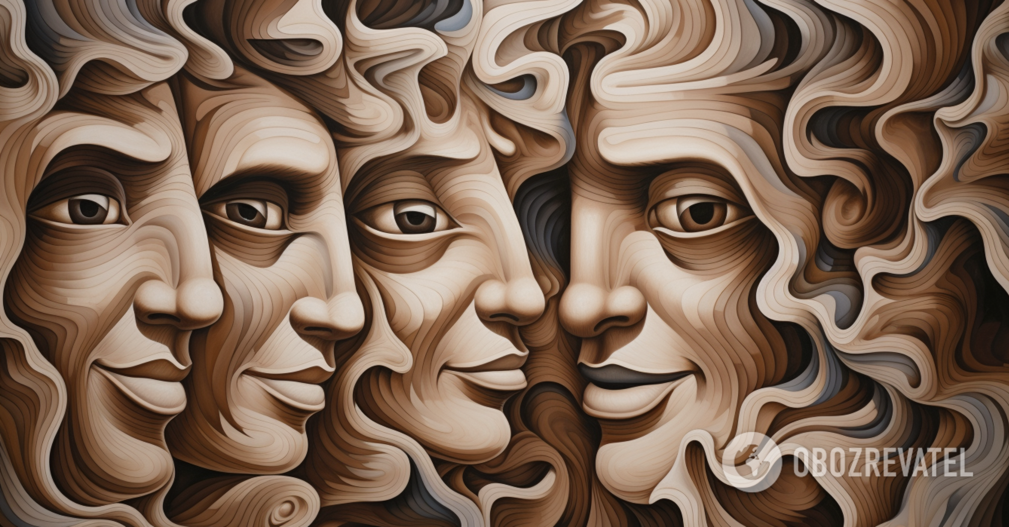 Find the hidden faces: only the smartest and most attentive will solve the optical illusion