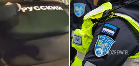 Russians in Tallinn threw a hysterical tantrum because the police forced them to remove 'I am Russian' stickers from their cars. Video