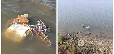 Missile debris found in a lake in Moldova: experts are studying it. Photo