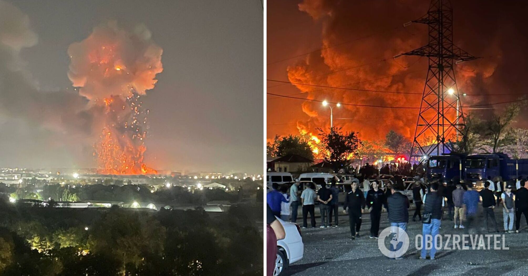 A massive explosion occurs in a customs warehouse in Tashkent, causing a massive fire. Photos and video