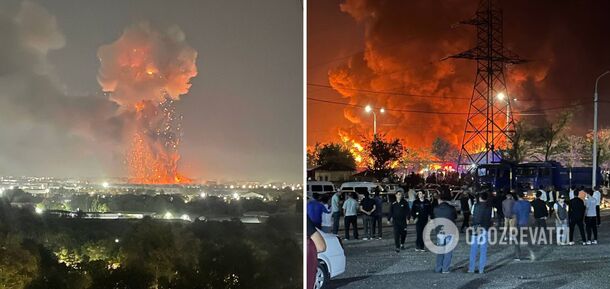 A massive explosion occurs in a customs warehouse in Tashkent, causing a massive fire. Photos and video