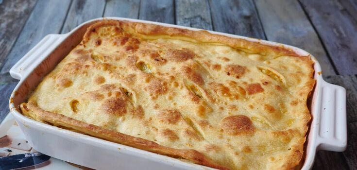 Delicious homemade pita bread pie